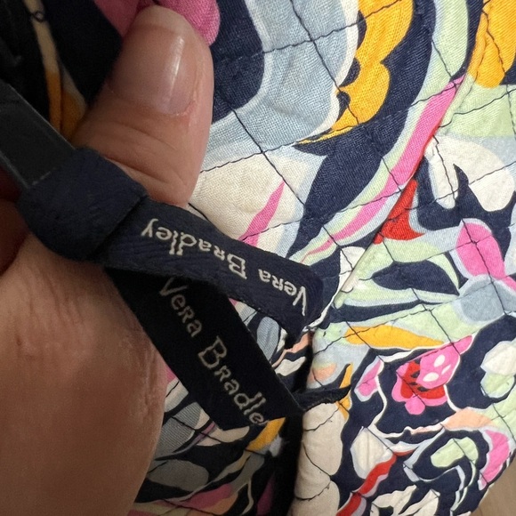 Vera Bradley Vibrant Pink & Yellow Shoulder Bag Adjustable Strap and Wallet - Picture 6 of 8